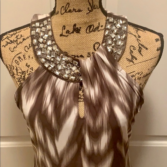 INC sleeveless embellished shell - Picture 2 of 6